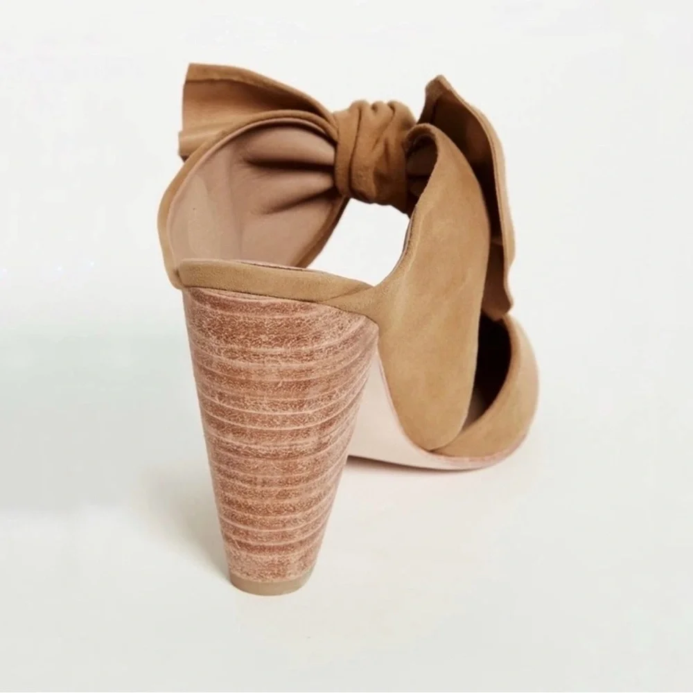 Ulla Johnson Suede Bow Heels